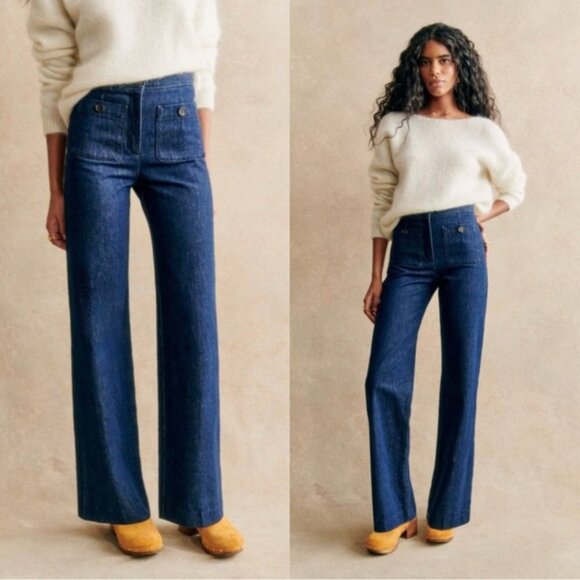 Sezane Pants - Sezane Dan Trousers in Indigo